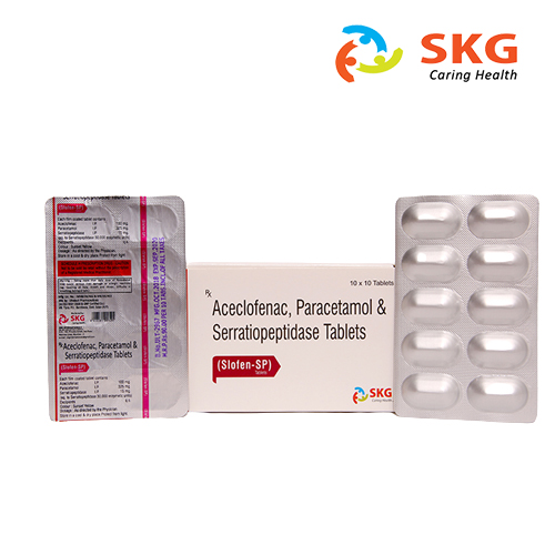 Aceclofenac + Paracetamol + Serratiopeptidase Tablets Manufacturer, Supplier